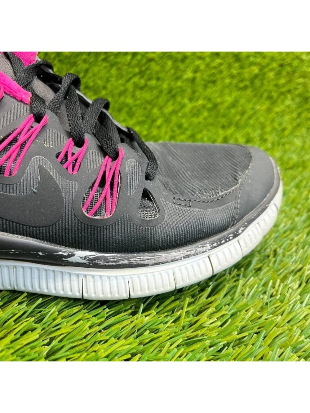 Nike Free 5.0 H2o Repel Shield Womens Size 9 Black Pink Running Shoes Sneakers